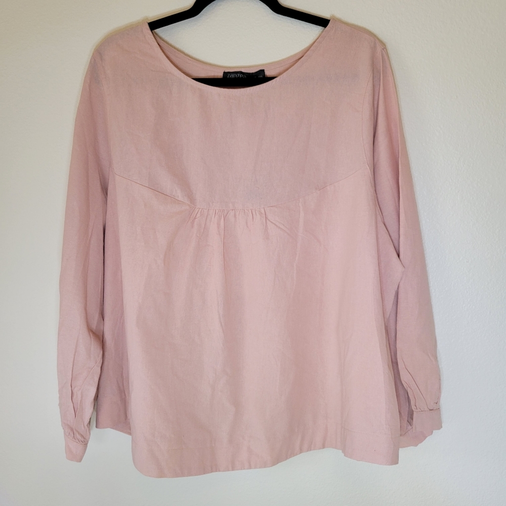 NWT Zanzea 4XL Pink Casual Top 100% Cotton